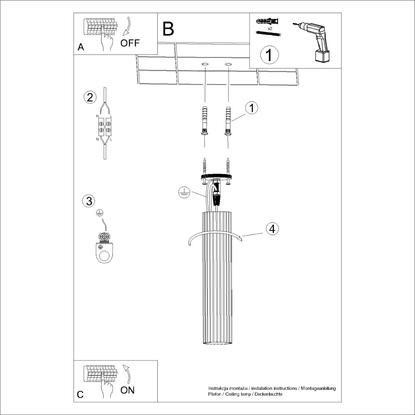 Plafon KARBON 40 Beżowy SL.1590 - Sollux Lighting - obrazek 10
