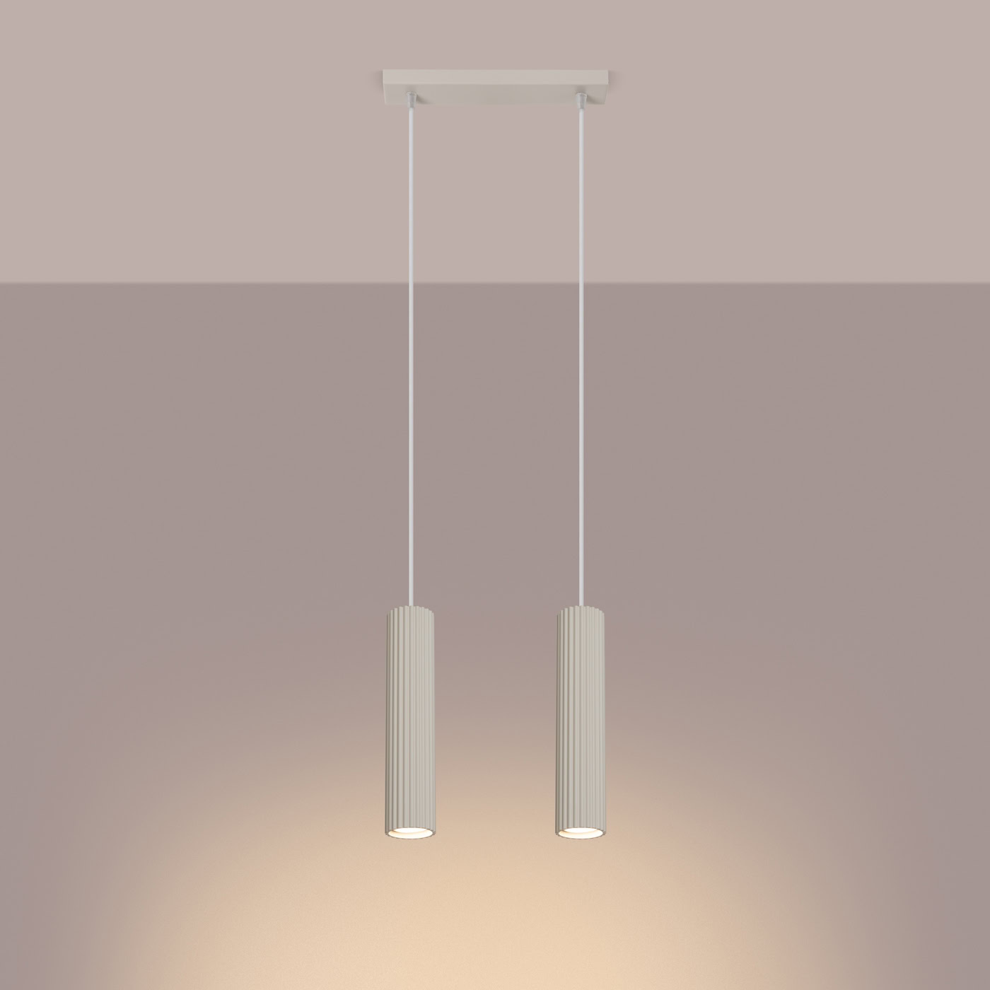 Lampa wisząca KARBON 2 Beżowy SL.1593 - Sollux Lighting - obrazek 4