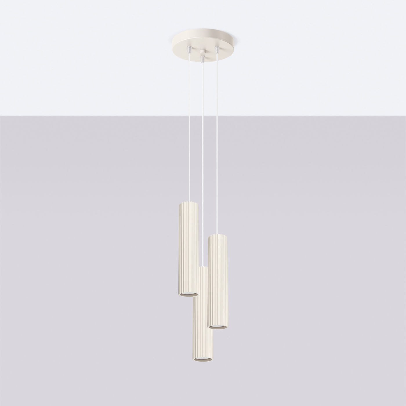 Lampa wisząca KARBON 3P Beżowy SL.1595 - Sollux Lighting - obrazek 3