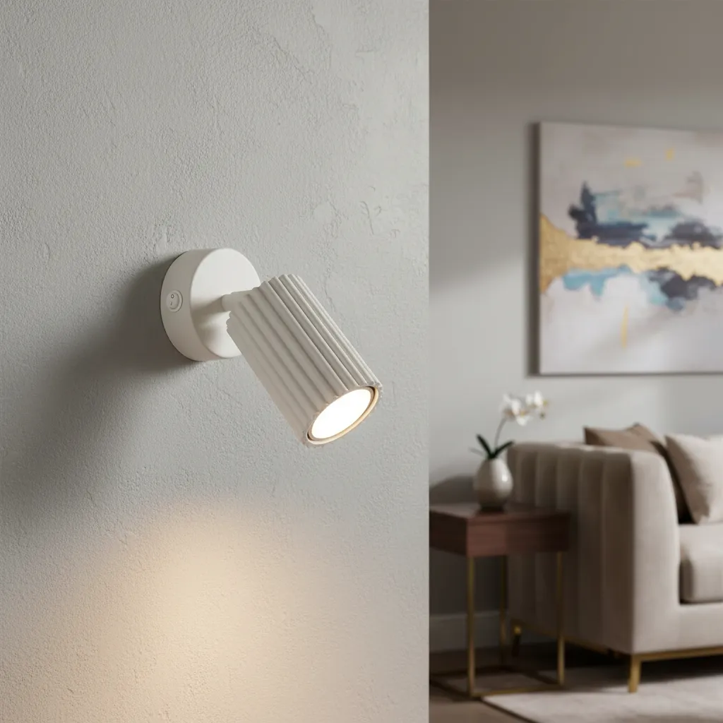 Kinkiet KARBON Beżowy z włącznikiem SL.1598 - Sollux Lighting - obrazek 2