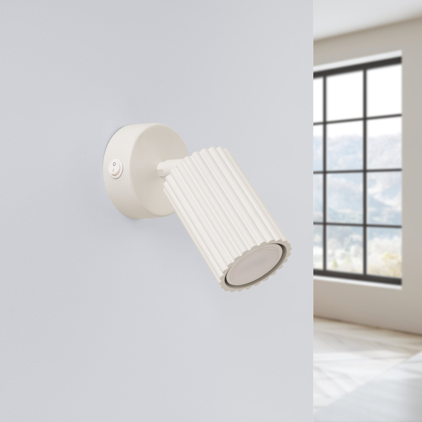 Kinkiet KARBON Beżowy z włącznikiem SL.1598 - Sollux Lighting - obrazek 3