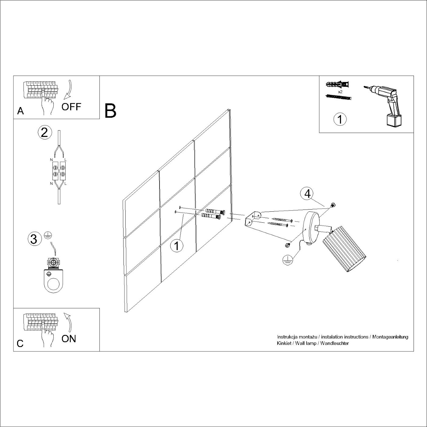 Kinkiet KARBON Beżowy z włącznikiem SL.1598 - Sollux Lighting - obrazek 9