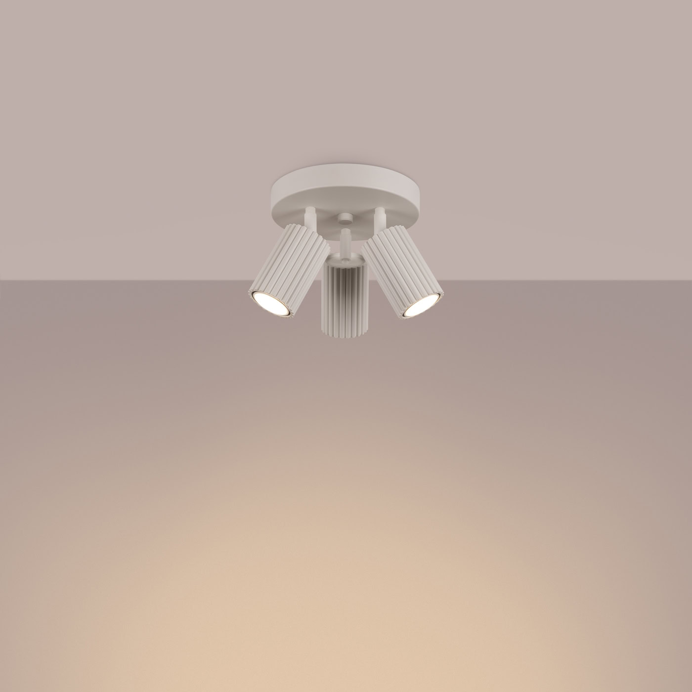 Plafon KARBON 3P Beżowy SL.1601 - Sollux Lighting - obrazek 4