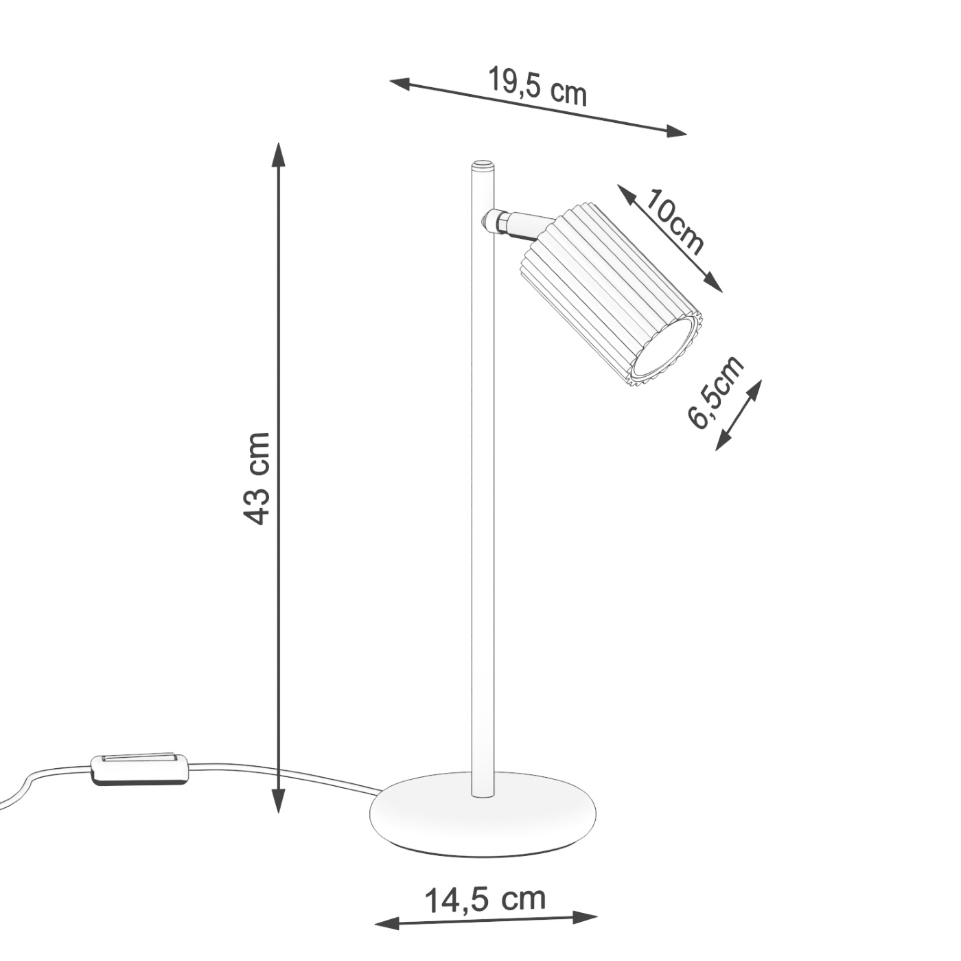 Lampa biurkowa KARBON beżowa SL.1605 - Sollux Lighting - obrazek 10
