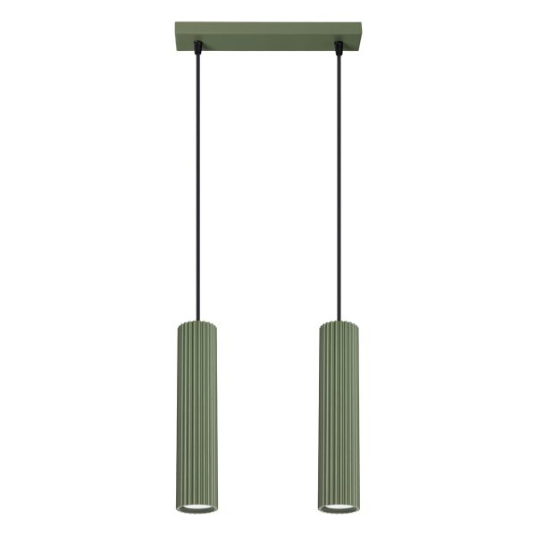 Lampa wisząca KARBON 2 zielona oliwka SL.1612 - Sollux Lighting