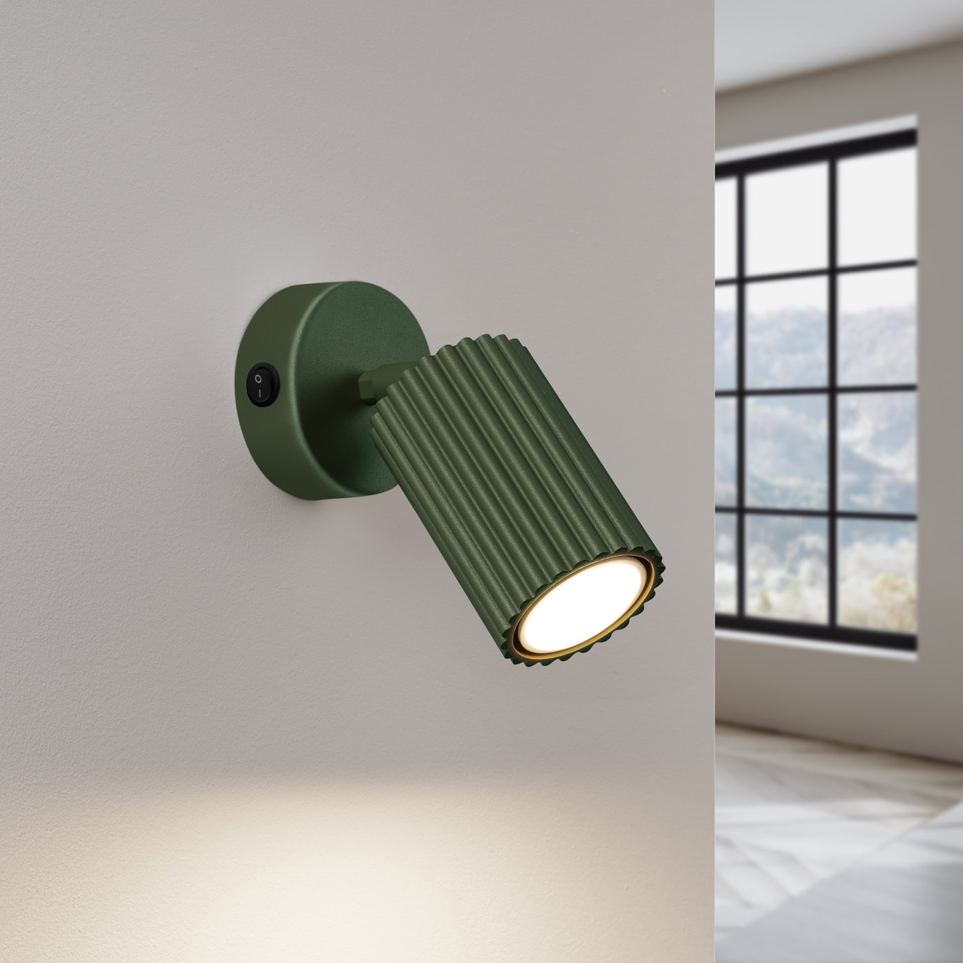 Kinkiet KARBON zielony oliwkowy z włącznikiem SL.1617 - Sollux Lighting - obrazek 4