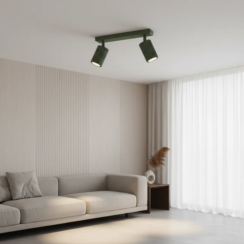 Plafon KARBON 2 zielony oliwkowy SL.1618 - Sollux Lighting - obrazek 2