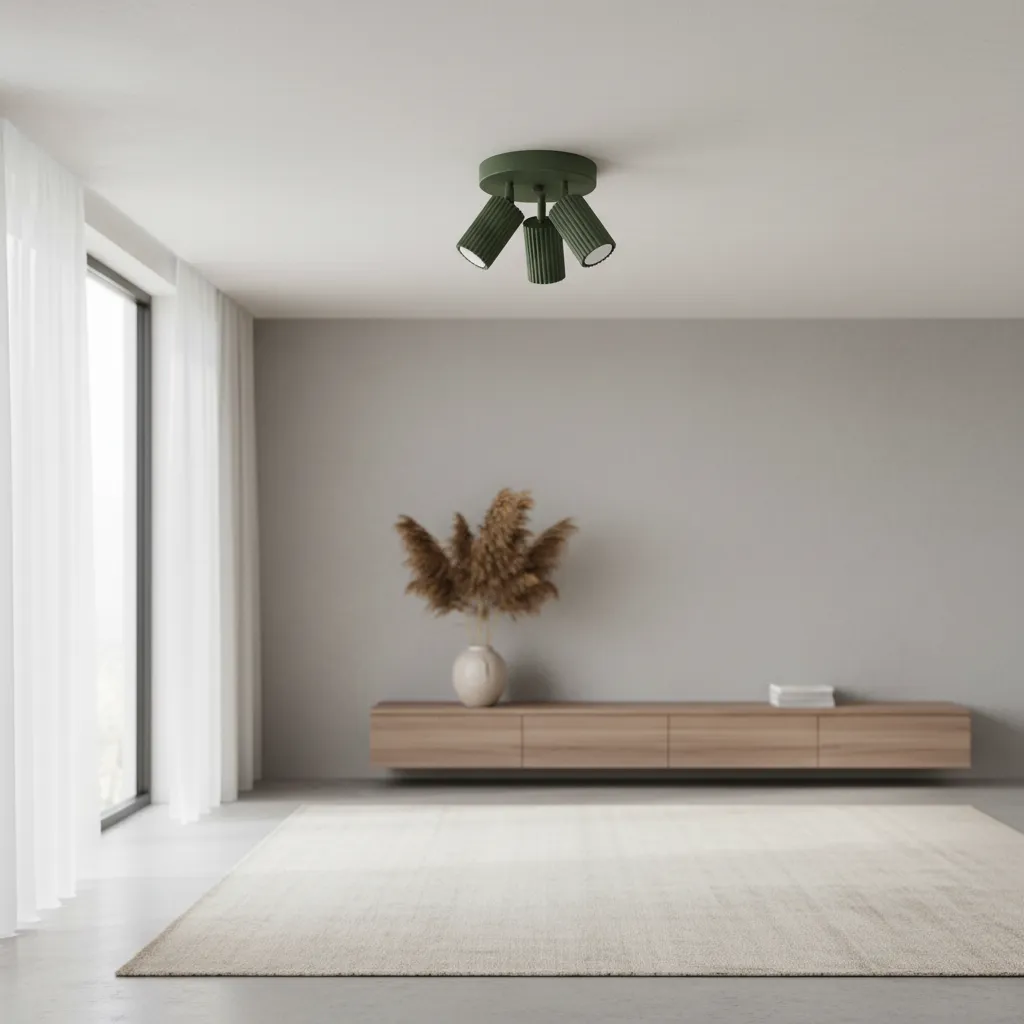 Plafon KARBON 3P zielony oliwkowy SL.1620 - Sollux Lighting - obrazek 2