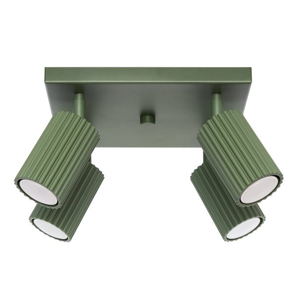 Plafon KARBON 4 zielony oliwkowy SL.1621 - Sollux Lighting