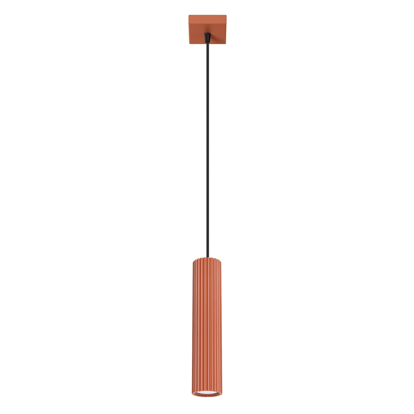 Lampa wisząca KARBON 1 ochra czerwona SL.1630 - Sollux Lighting
