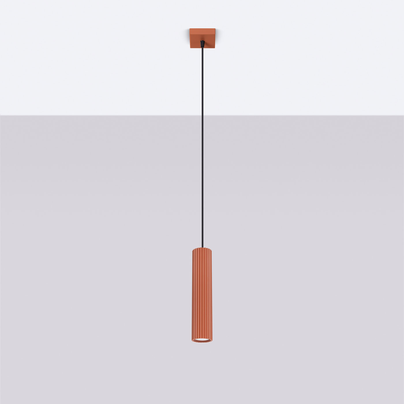 Lampa wisząca KARBON 1 ochra czerwona SL.1630 - Sollux Lighting - obrazek 3