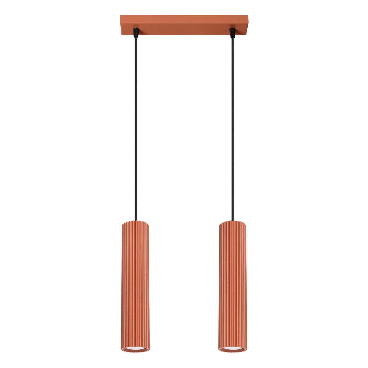 Lampa wisząca KARBON 2 ochra czerwona SL.1631 - Sollux Lighting