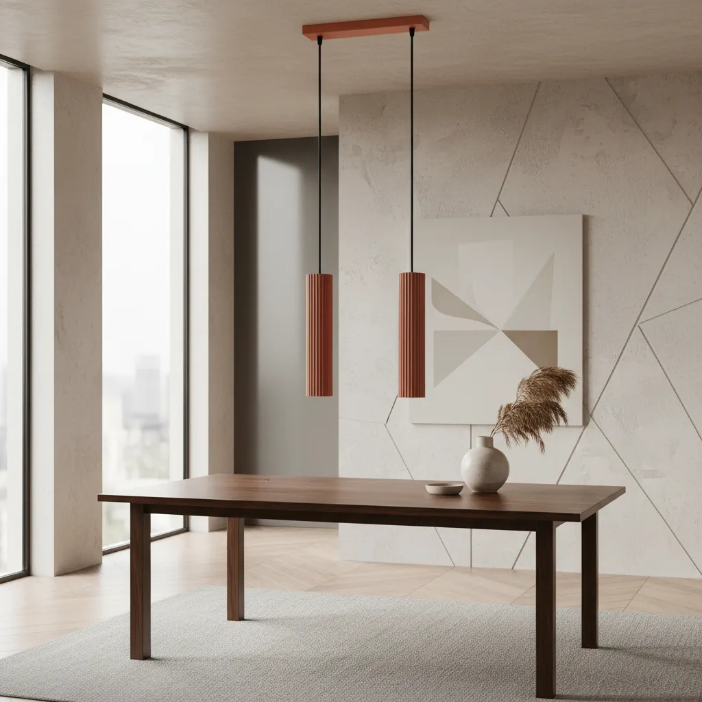 Lampa wisząca KARBON 2 ochra czerwona SL.1631 - Sollux Lighting - obrazek 2