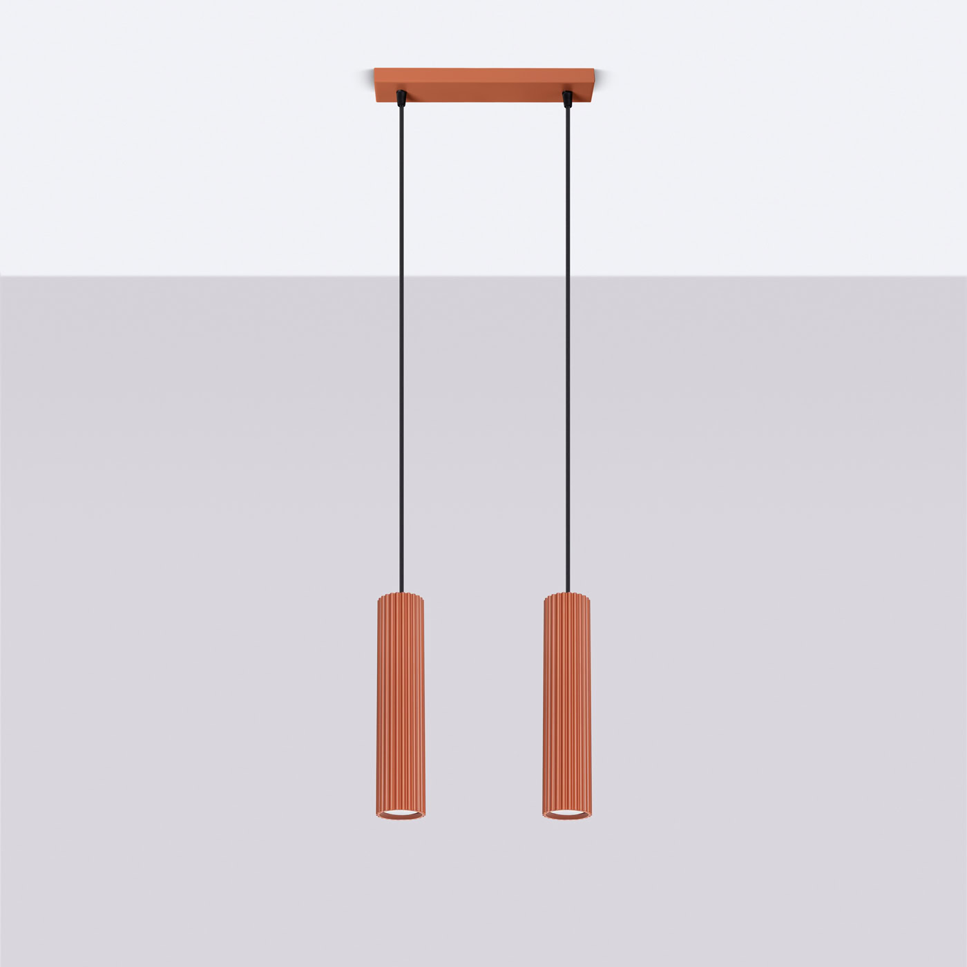 Lampa wisząca KARBON 2 ochra czerwona SL.1631 - Sollux Lighting - obrazek 3
