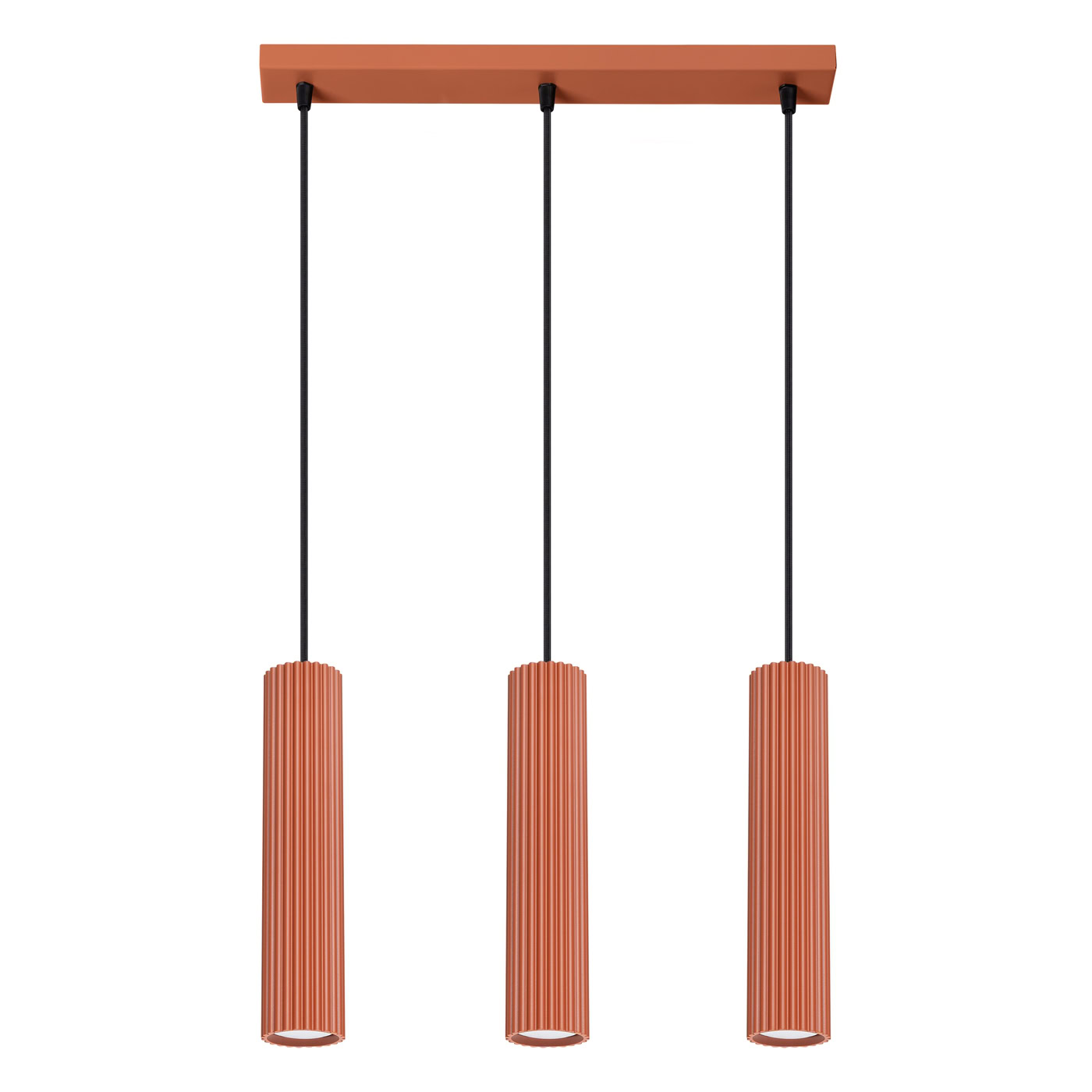 Lampa wisząca KARBON 3L ochra czerwona SL.1632 - Sollux Lighting