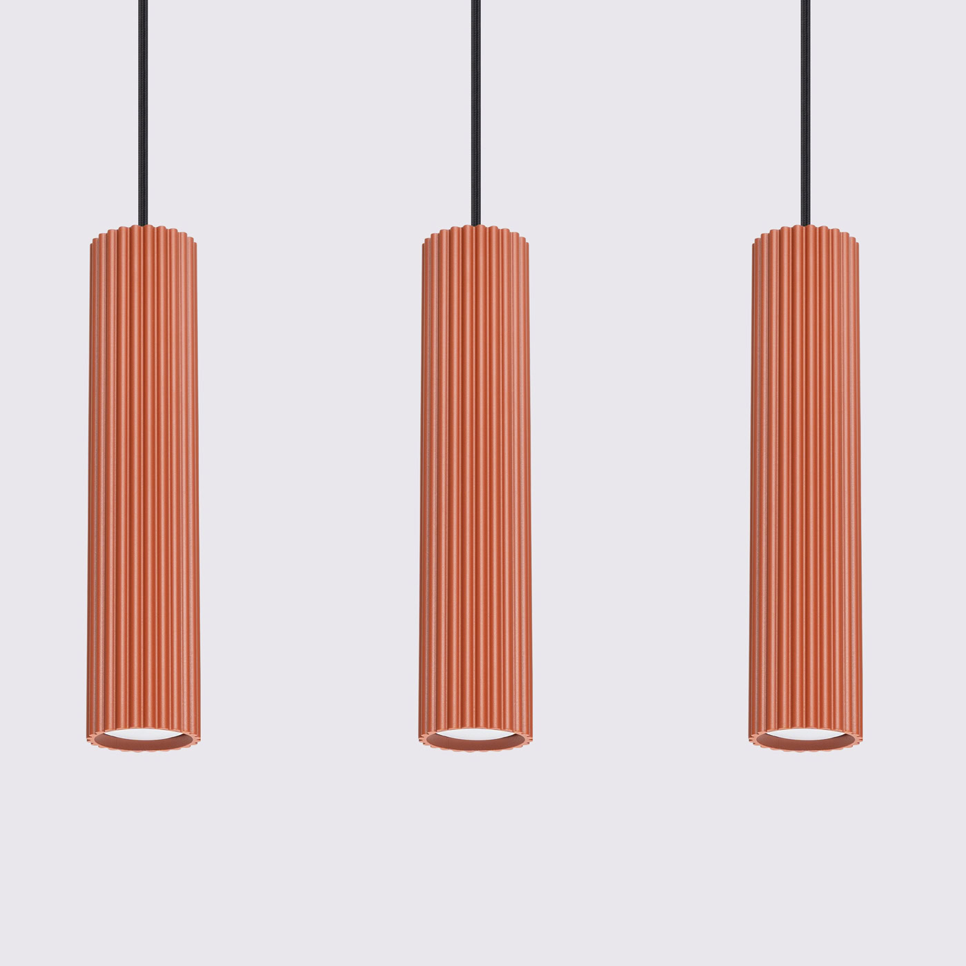 Lampa wisząca KARBON 3L ochra czerwona SL.1632 - Sollux Lighting - obrazek 5