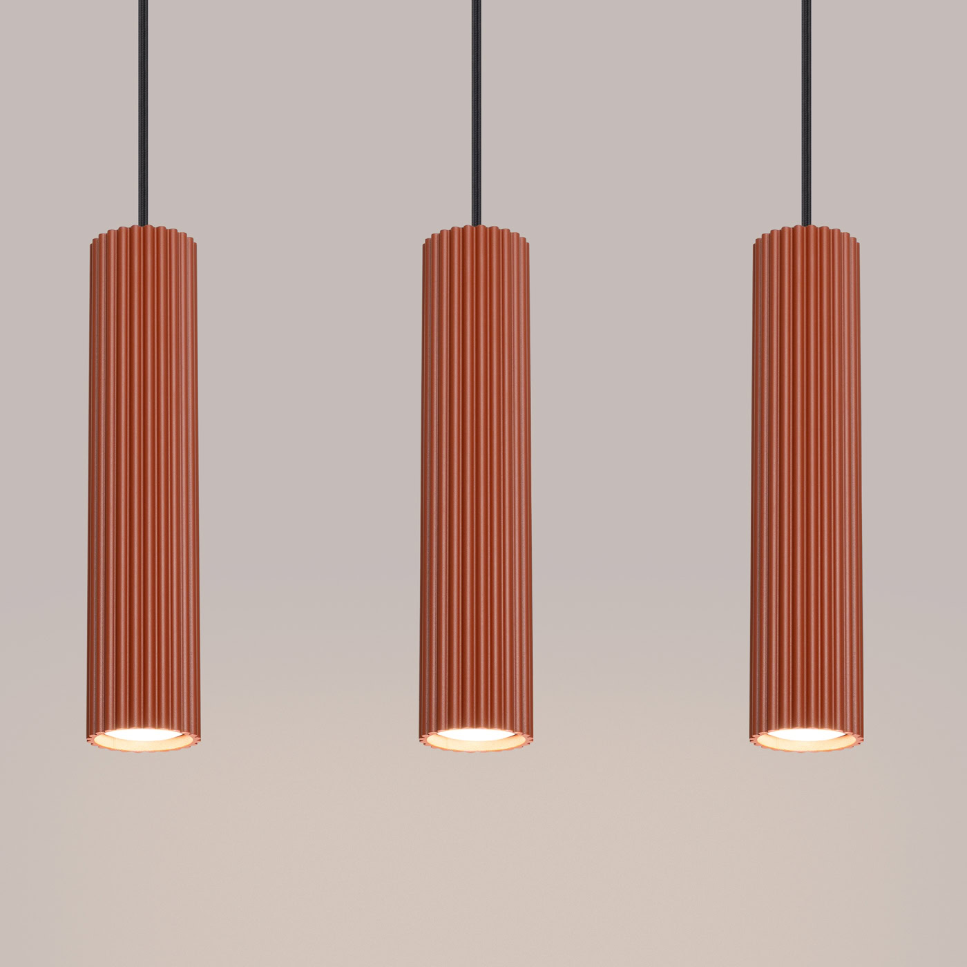 Lampa wisząca KARBON 3L ochra czerwona SL.1632 - Sollux Lighting - obrazek 6