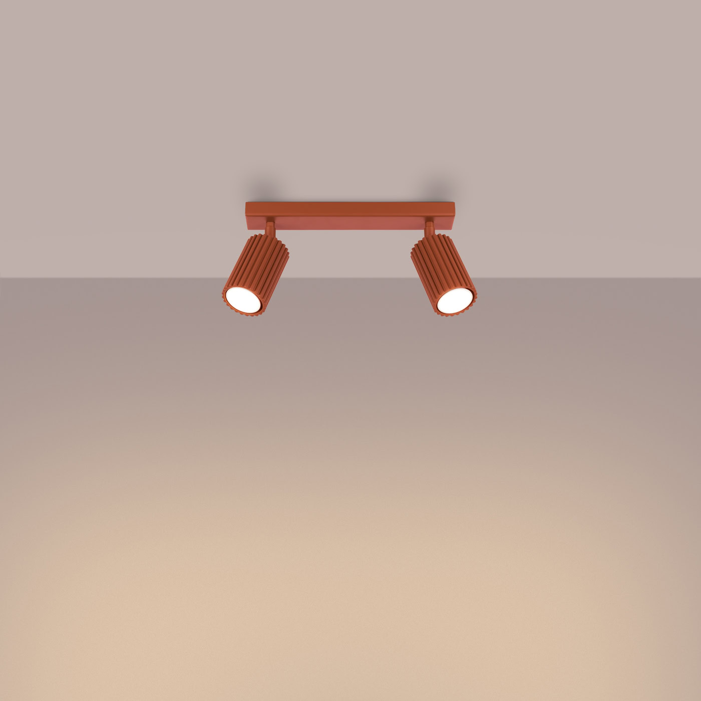 Plafon KARBON 2 ochra czerwona SL.1637 - Sollux Lighting - obrazek 4