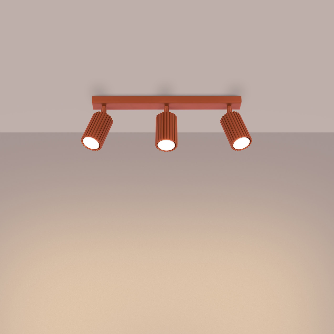 Plafon KARBON 3L ochra czerwona SL.1638 - Sollux Lighting - obrazek 4