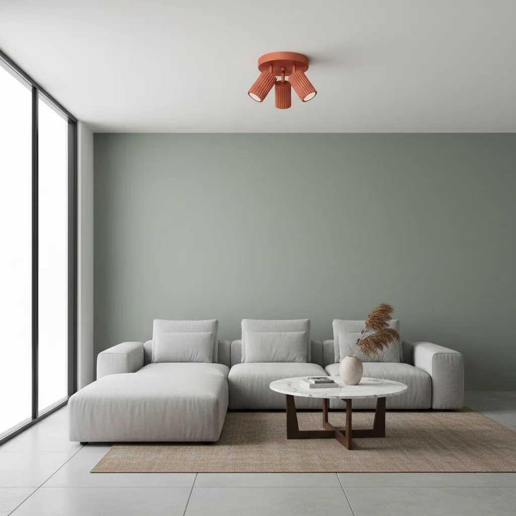 Plafon KARBON 3P ochra czerwona SL.1639 - Sollux Lighting - obrazek 2