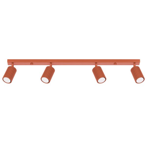 Plafon KARBON 4L ochra czerwona SL.1641 - Sollux Lighting