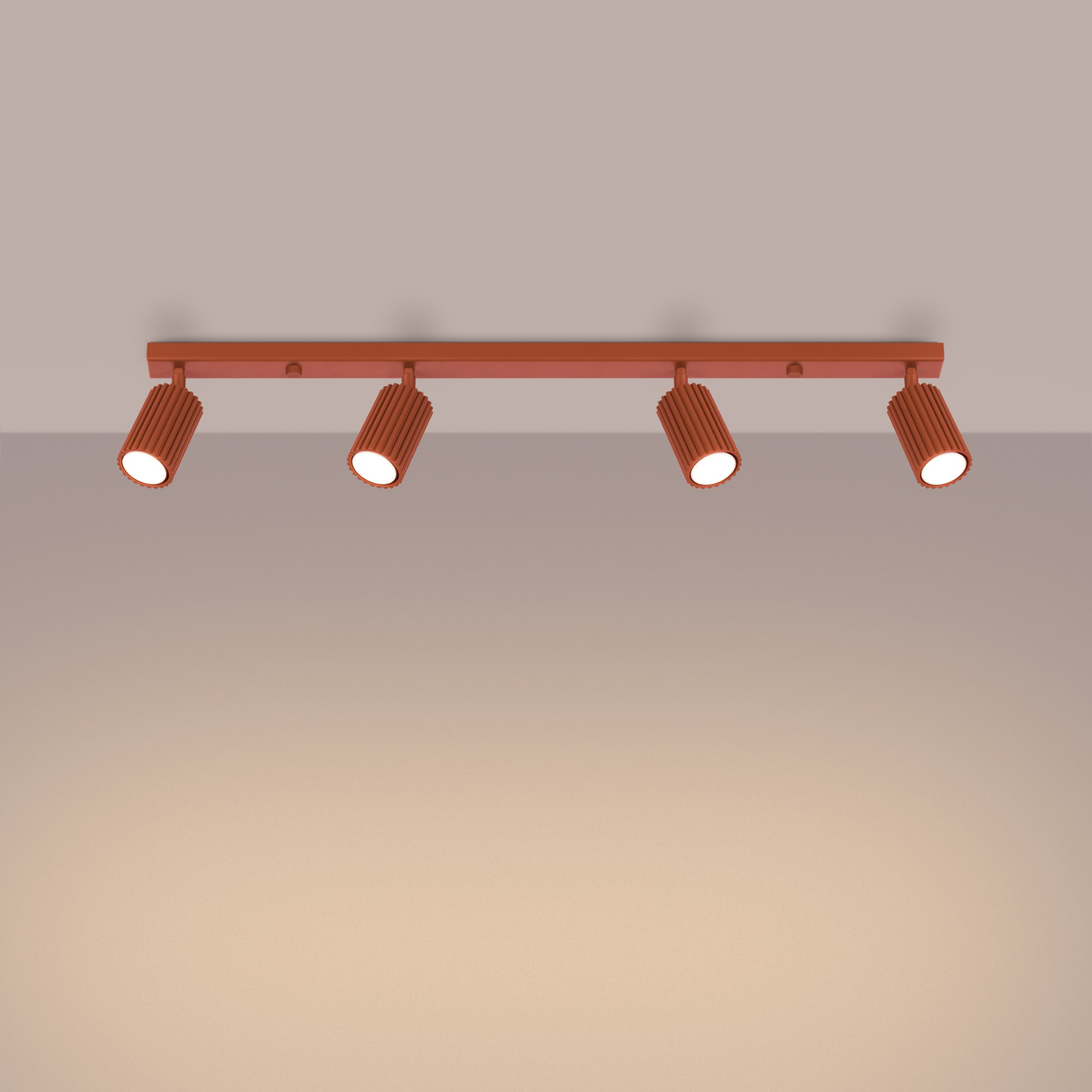 Plafon KARBON 4L ochra czerwona SL.1641 - Sollux Lighting - obrazek 4