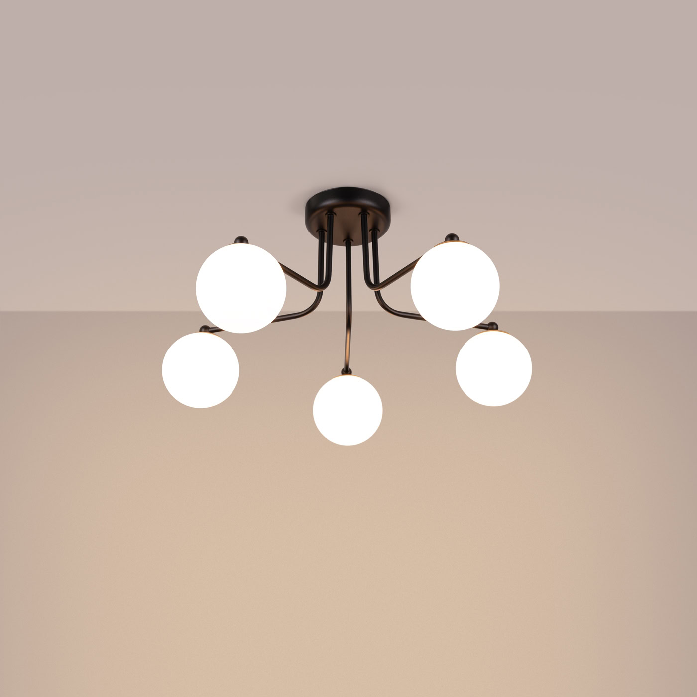 Żyrandol ASTRAL 5 czarny SL.1663 - Sollux Lighting - obrazek 4