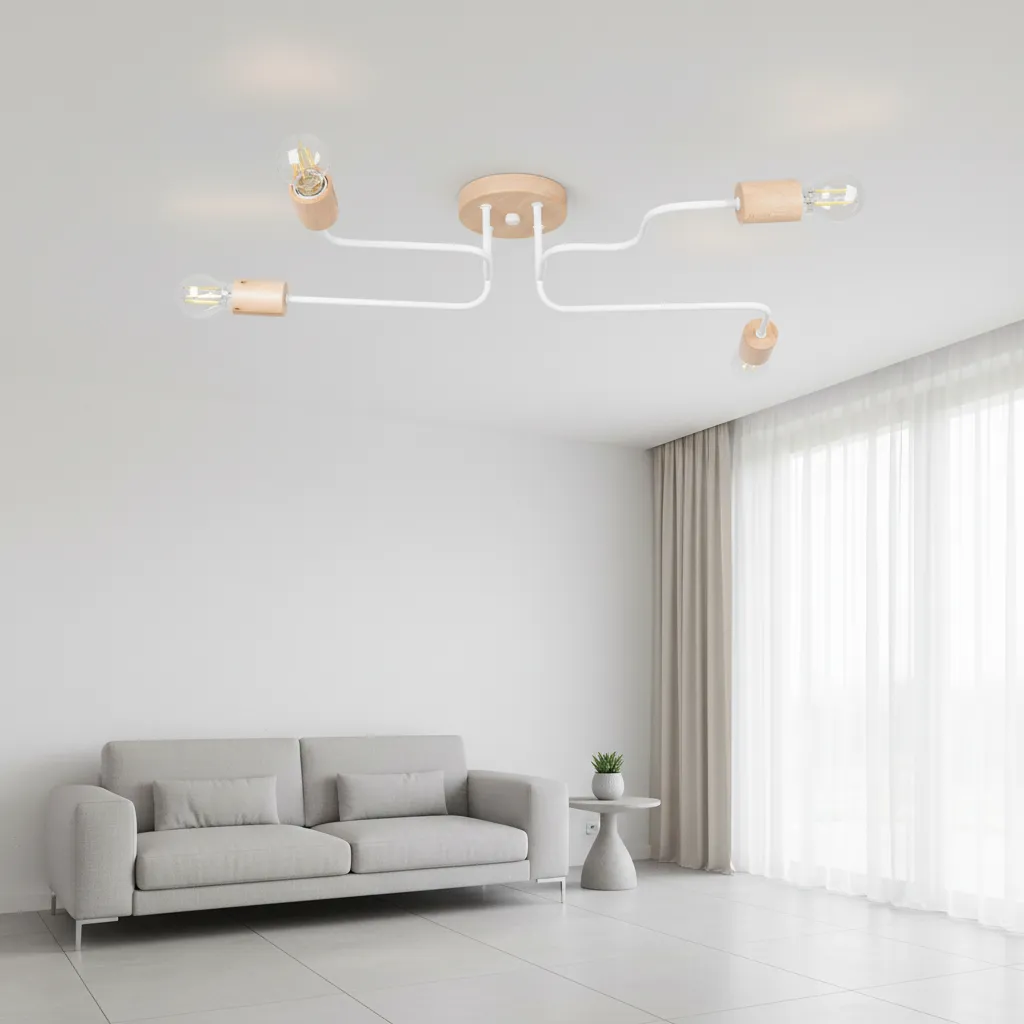 Żyrandol TIMBO 4 Biały SL.1665 - Sollux Lighting - obrazek 2