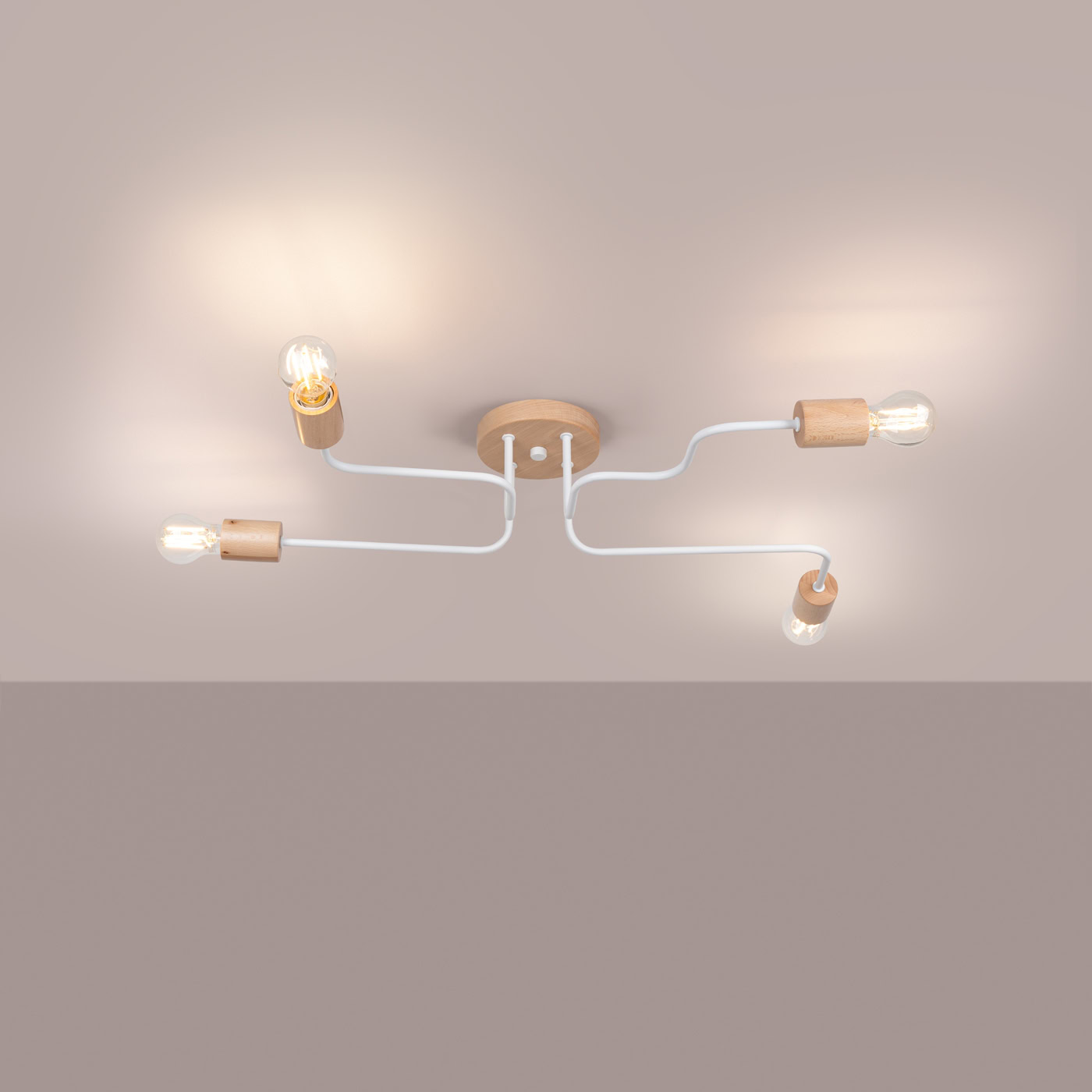 Żyrandol TIMBO 4 Biały SL.1665 - Sollux Lighting - obrazek 4