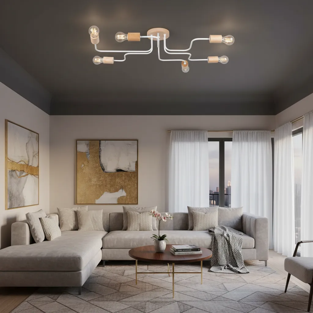 Żyrandol TIMBO 6 Biały SL.1666 - Sollux Lighting - obrazek 2