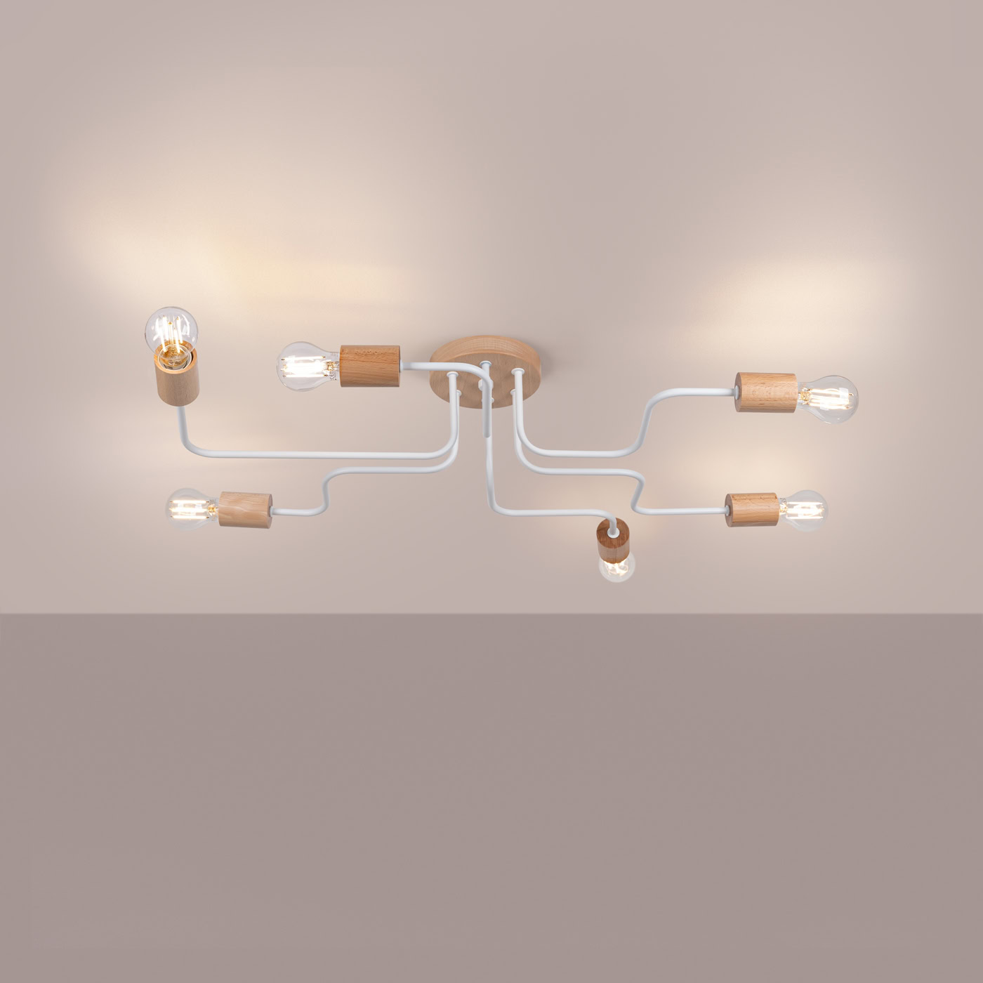 Żyrandol TIMBO 6 Biały SL.1666 - Sollux Lighting - obrazek 4