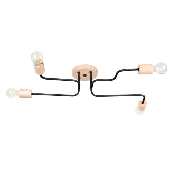 Żyrandol TIMBO 4 czarny SL.1669 - Sollux Lighting