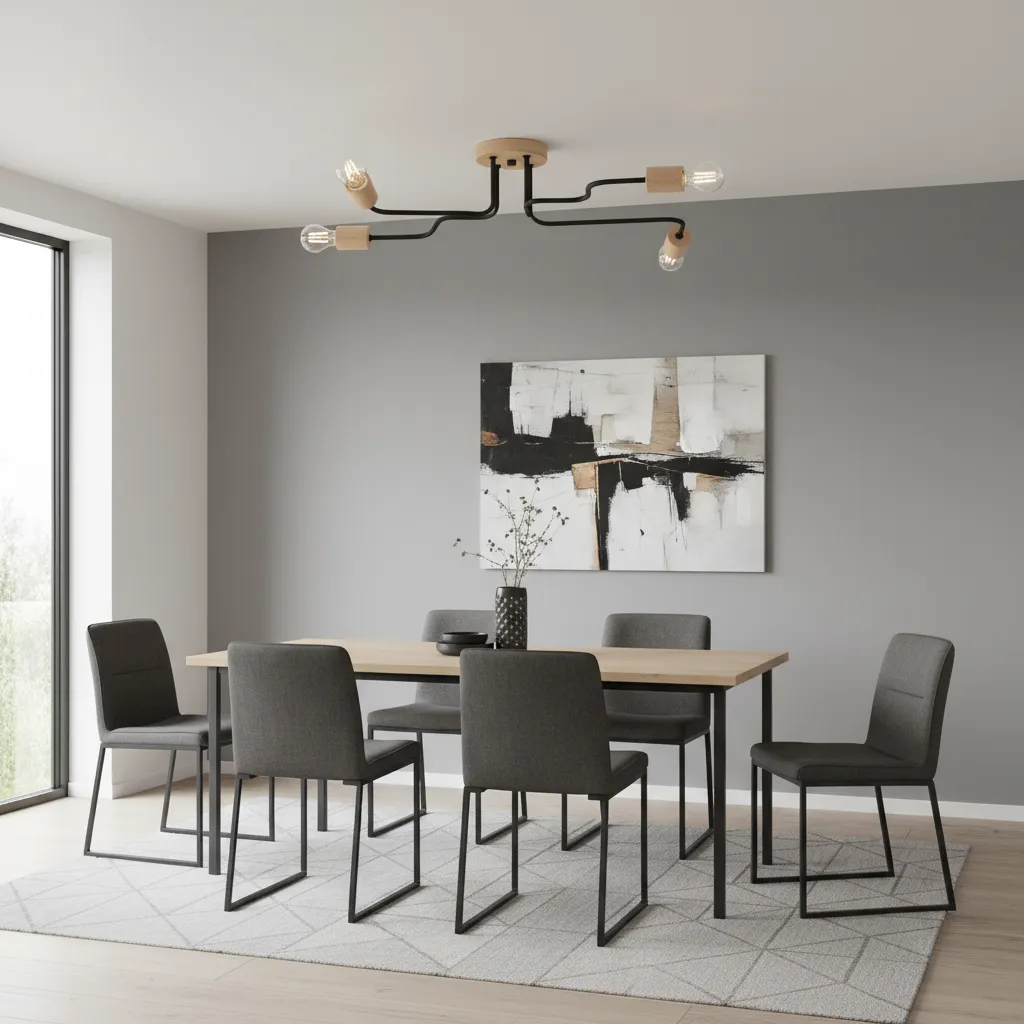 Żyrandol TIMBO 4 czarny SL.1669 - Sollux Lighting - obrazek 2