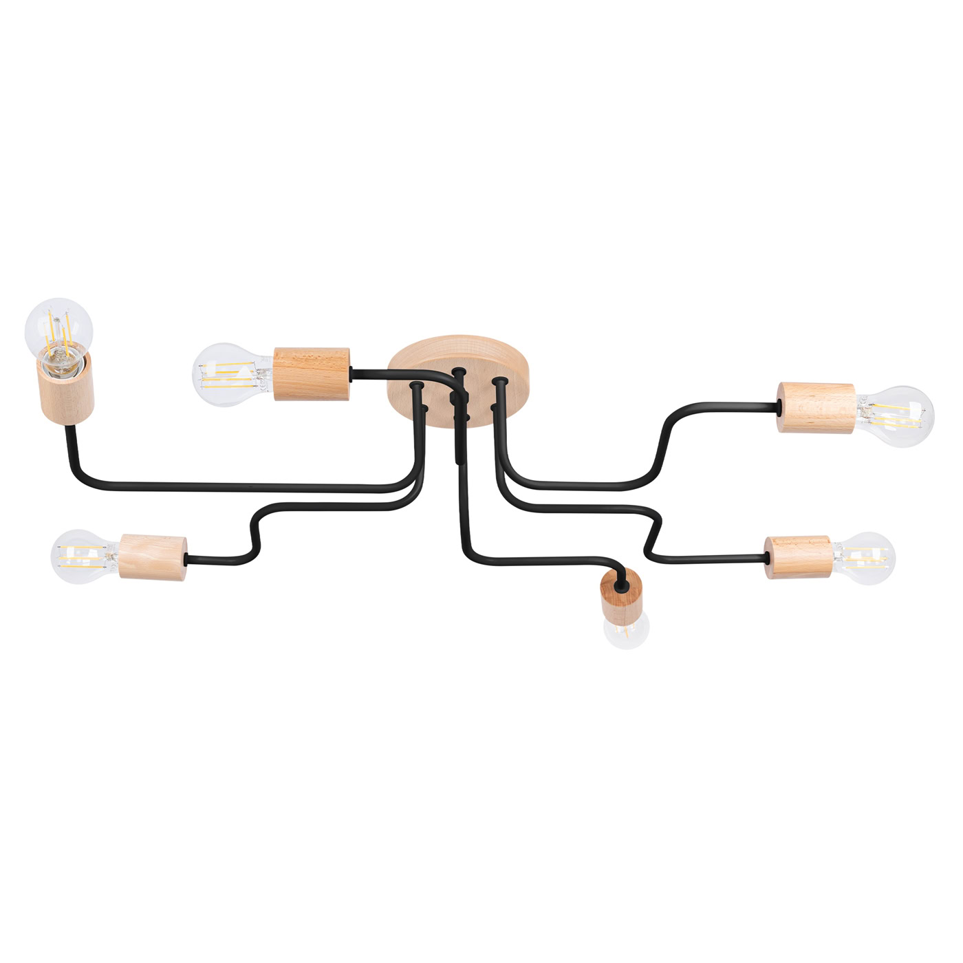 Żyrandol TIMBO 6 czarny SL.1670 - Sollux Lighting