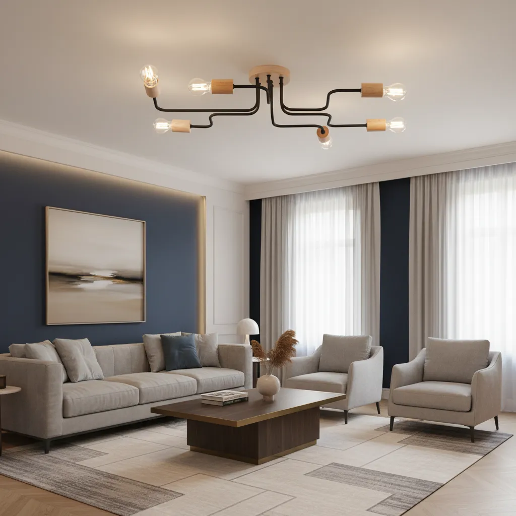 Żyrandol TIMBO 6 czarny SL.1670 - Sollux Lighting - obrazek 2