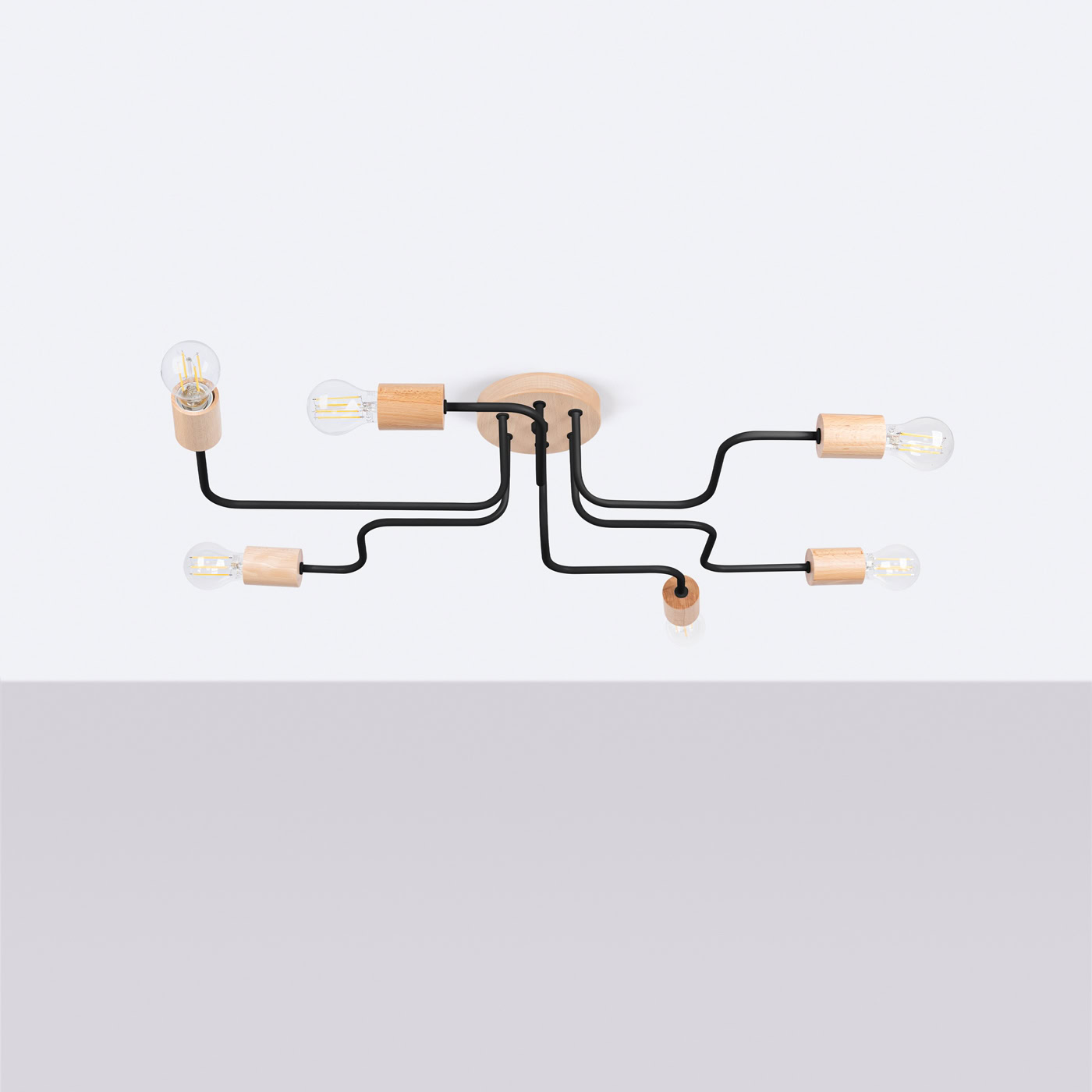 Żyrandol TIMBO 6 czarny SL.1670 - Sollux Lighting - obrazek 3