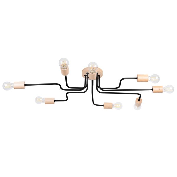 Żyrandol TIMBO 8 czarny SL.1671 - Sollux Lighting