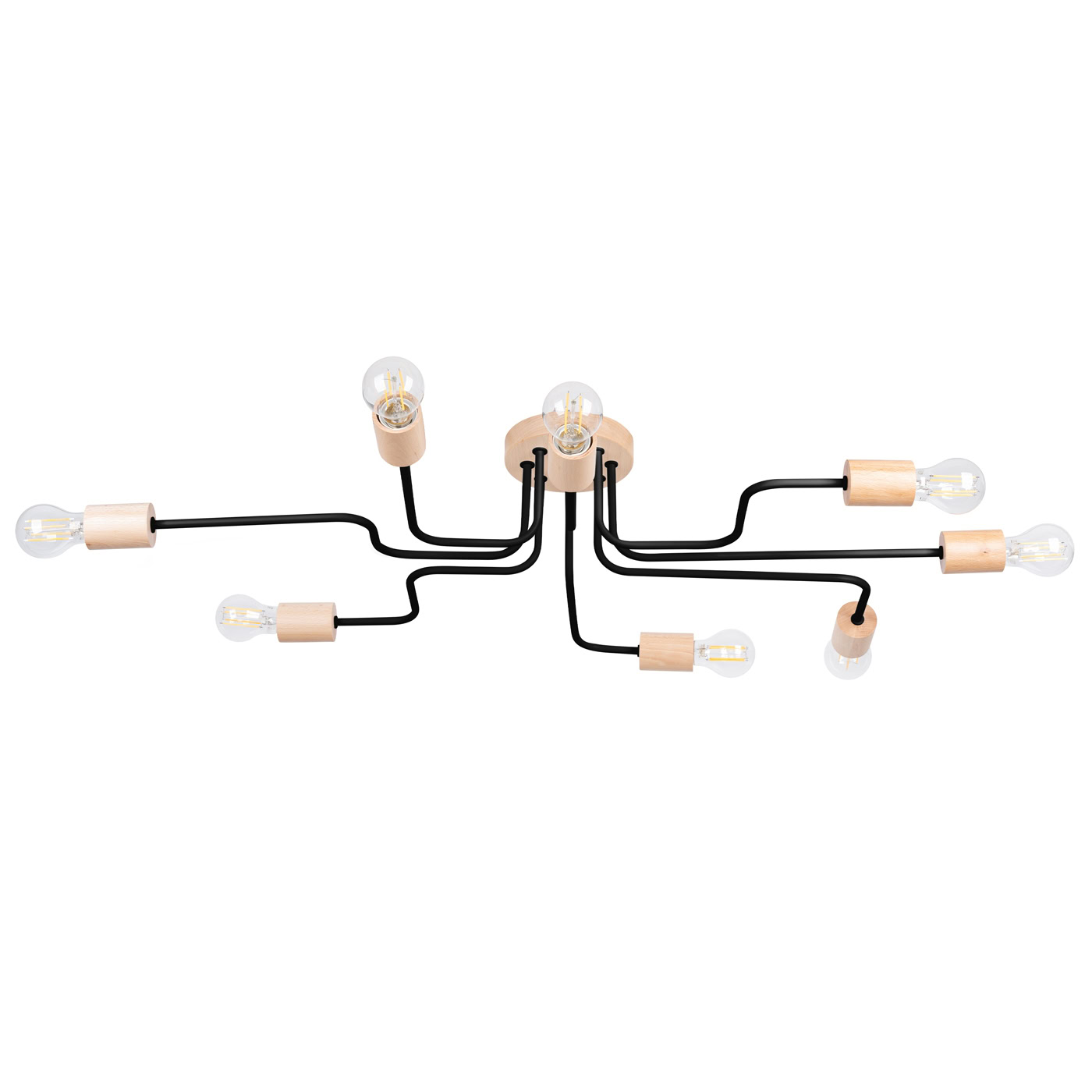 Żyrandol TIMBO 8 czarny SL.1671 - Sollux Lighting