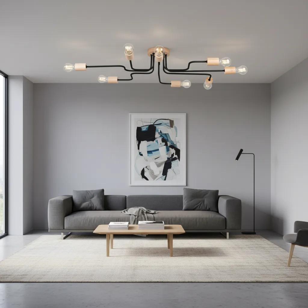 Żyrandol TIMBO 8 czarny SL.1671 - Sollux Lighting - obrazek 2