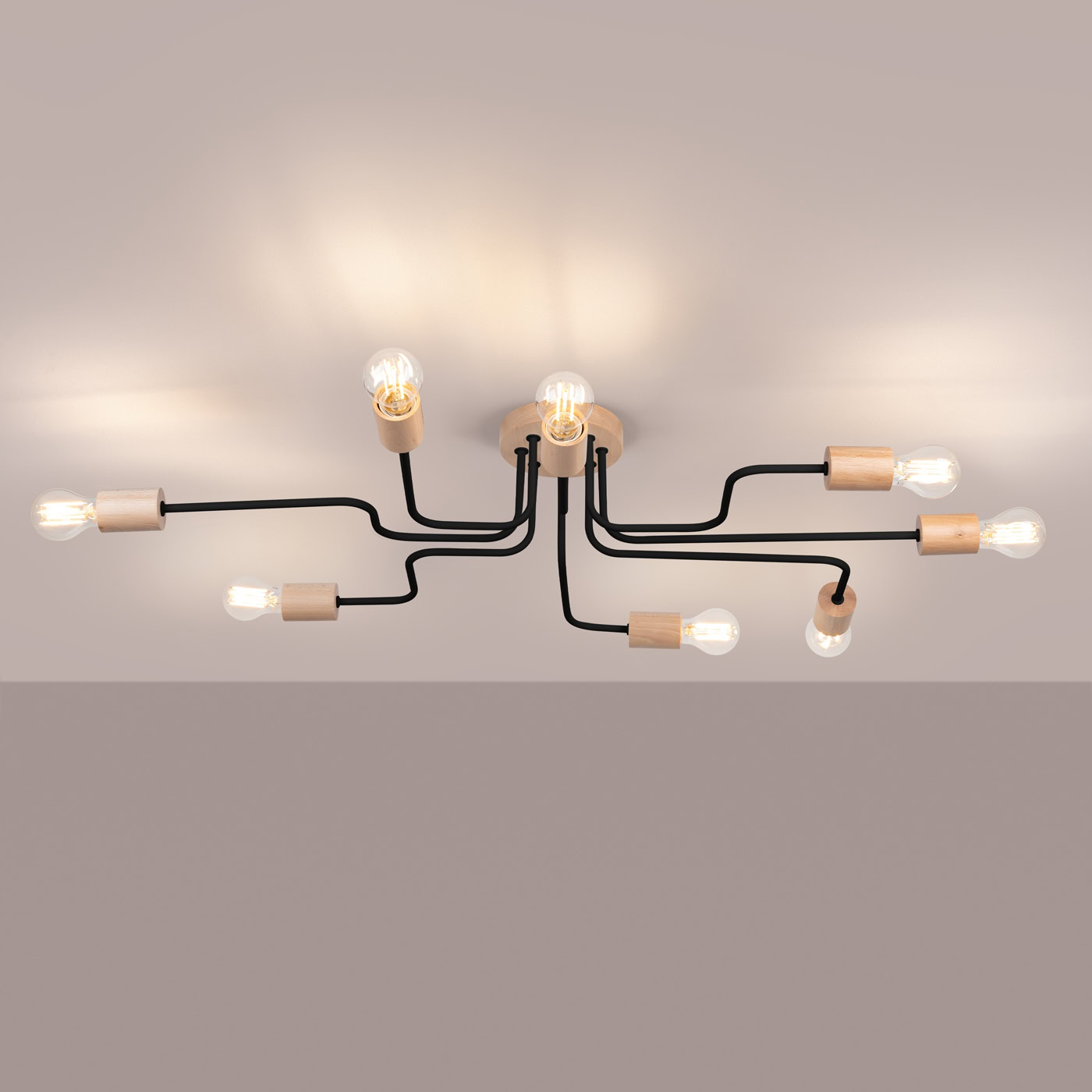 Żyrandol TIMBO 8 czarny SL.1671 - Sollux Lighting - obrazek 4