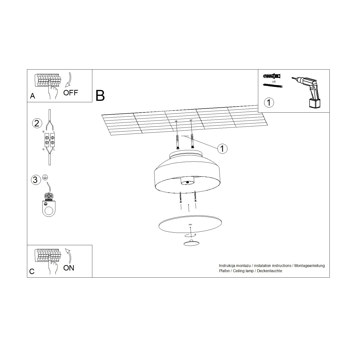 Plafon OMIQ biały SL.1677 - Sollux Lighting - obrazek 10