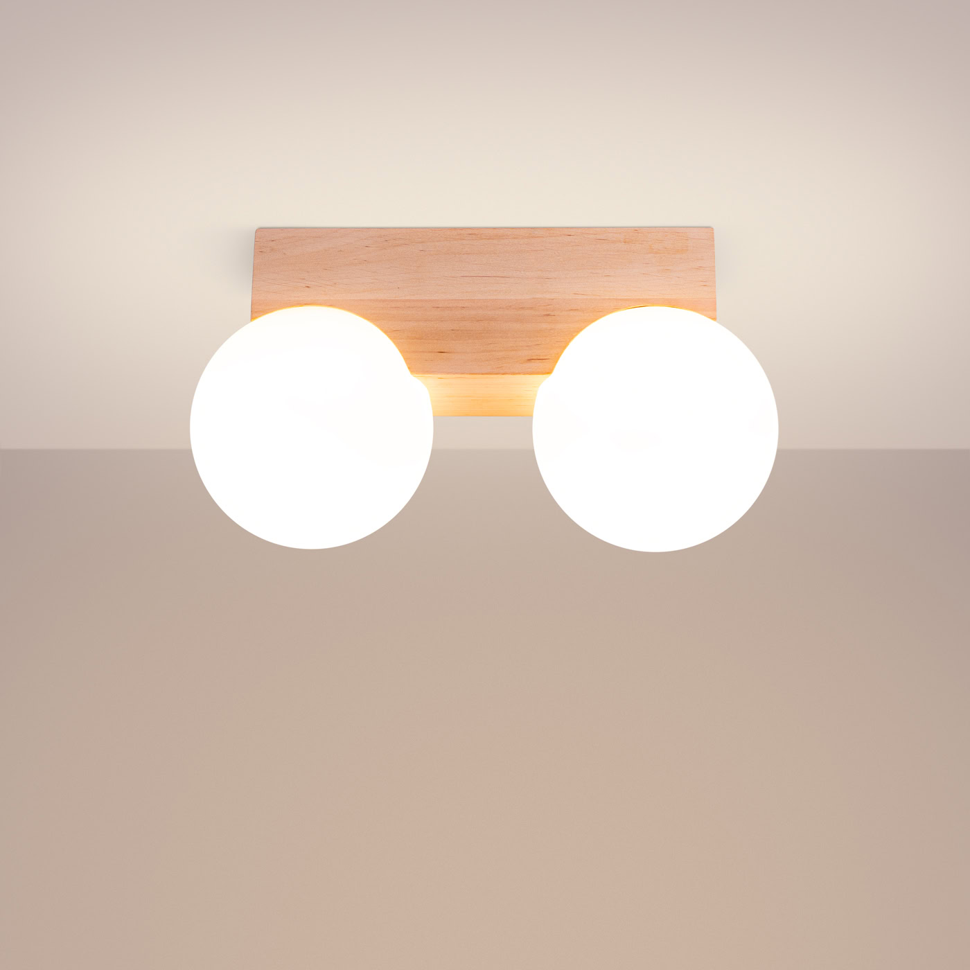 Plafon BULBO 2 naturalne drewno SL.1683 - Sollux Lighting - obrazek 4