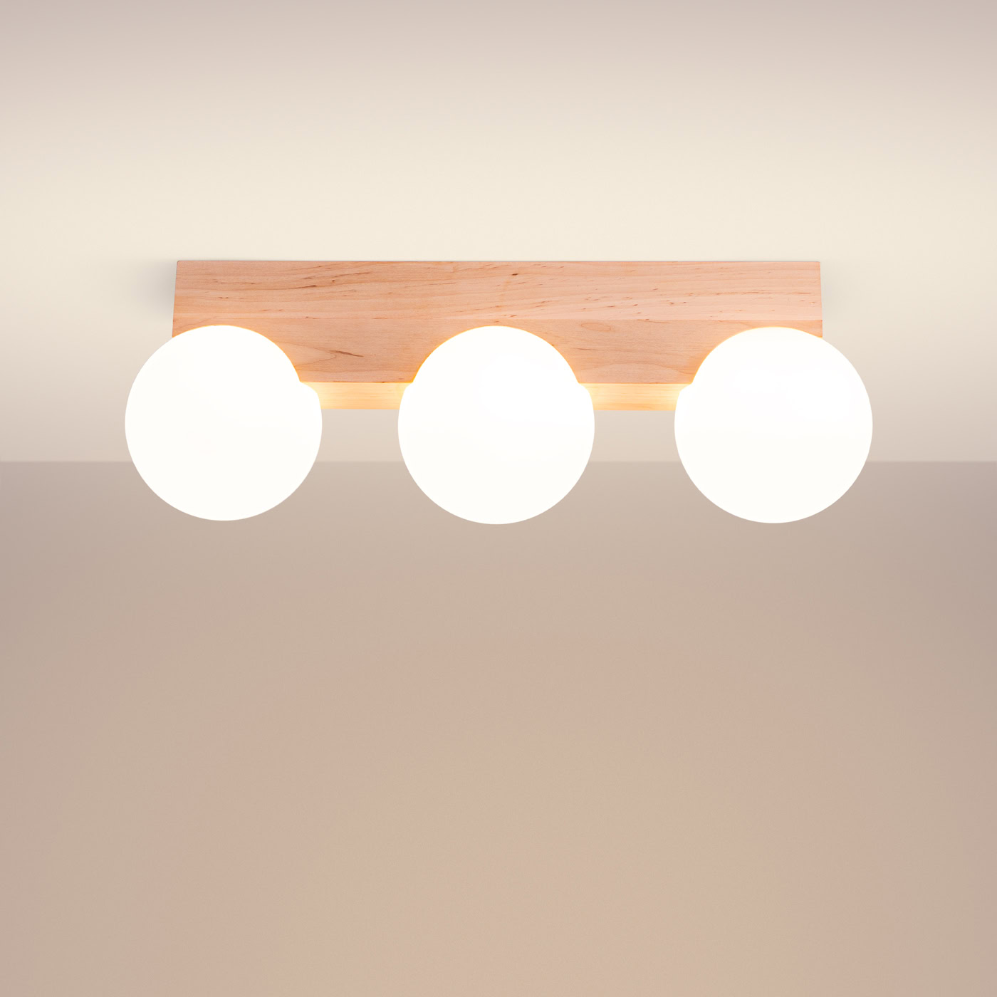 Plafon BULBO 3 naturalne drewno SL.1684 - Sollux Lighting - obrazek 4