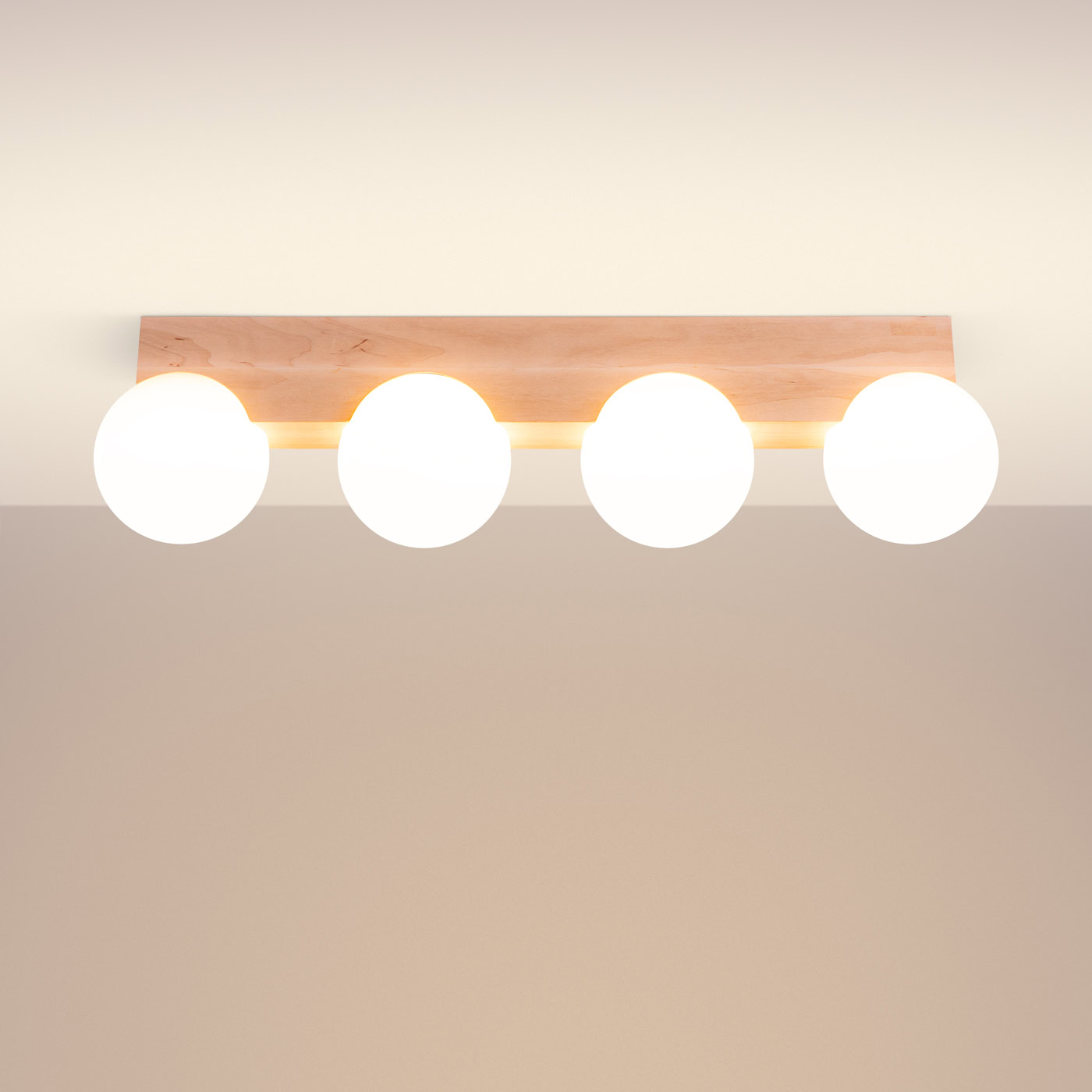 Plafon BULBO 4 naturalne drewno SL.1685 - Sollux Lighting - obrazek 4