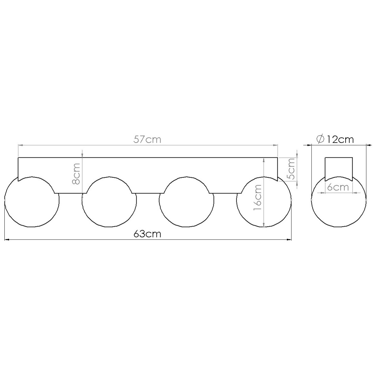 Plafon BULBO 4 naturalne drewno SL.1685 - Sollux Lighting - obrazek 10