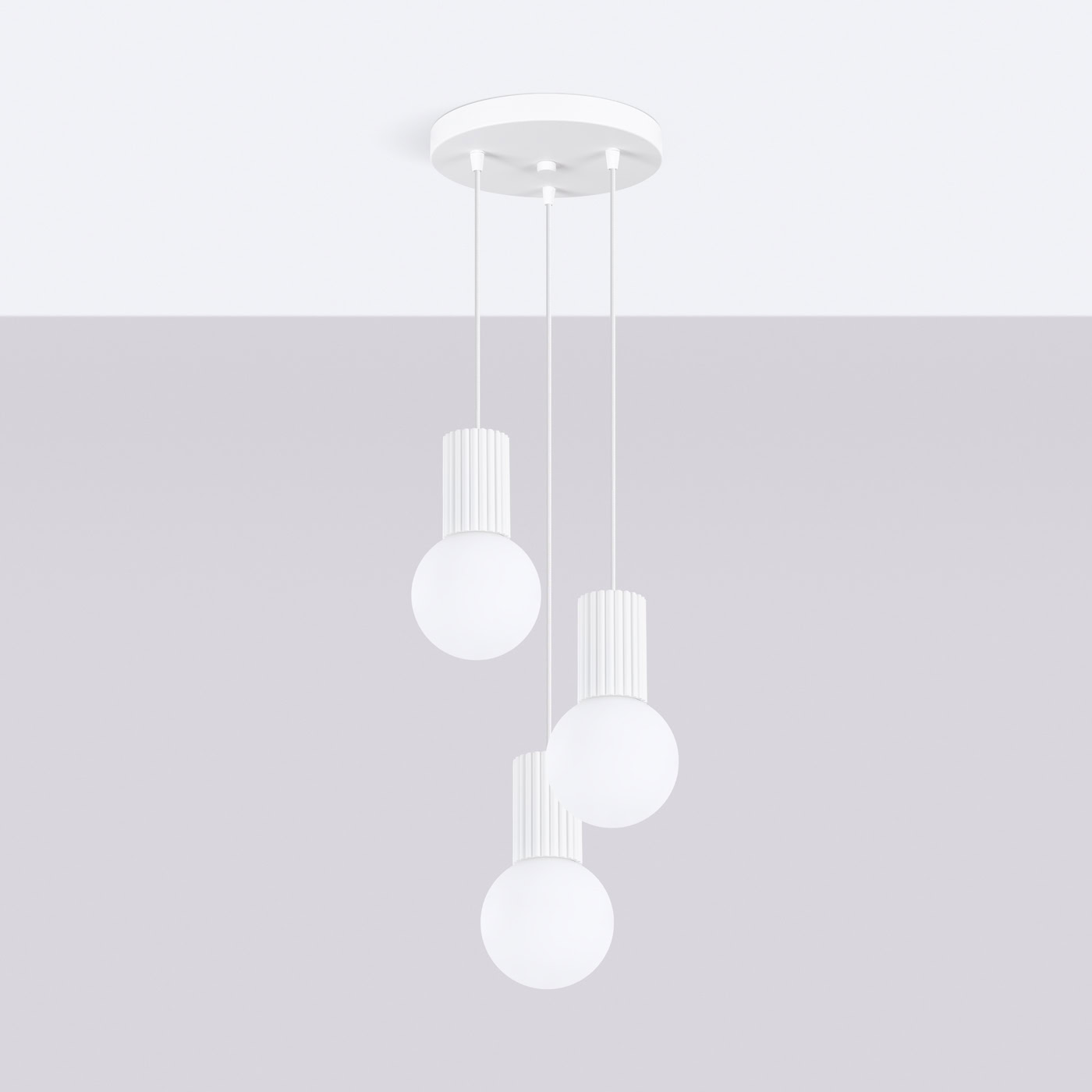 Lampa wisząca HALO 3P biała SL.1710 - Sollux Lighting - obrazek 3