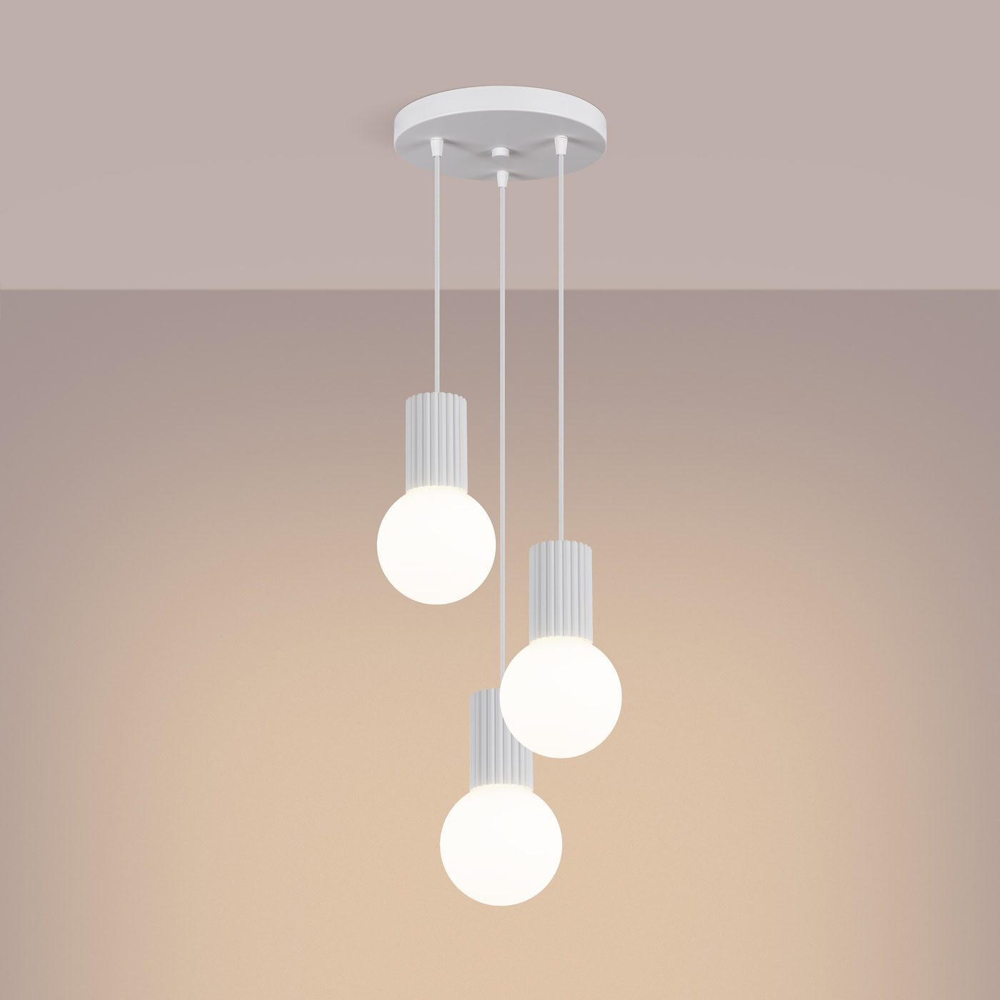 Lampa wisząca HALO 3P biała SL.1710 - Sollux Lighting - obrazek 4
