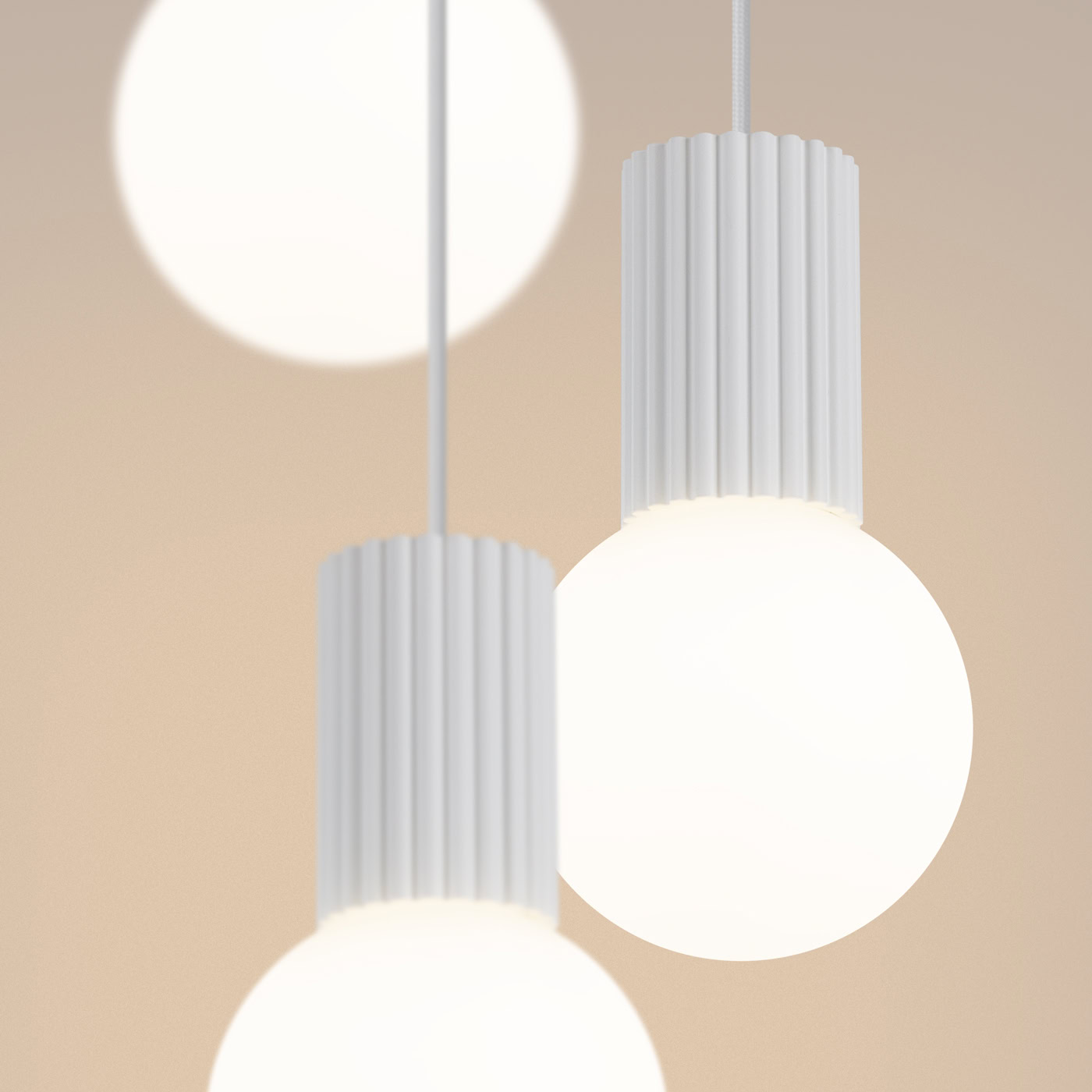 Lampa wisząca HALO 3P biała SL.1710 - Sollux Lighting - obrazek 5