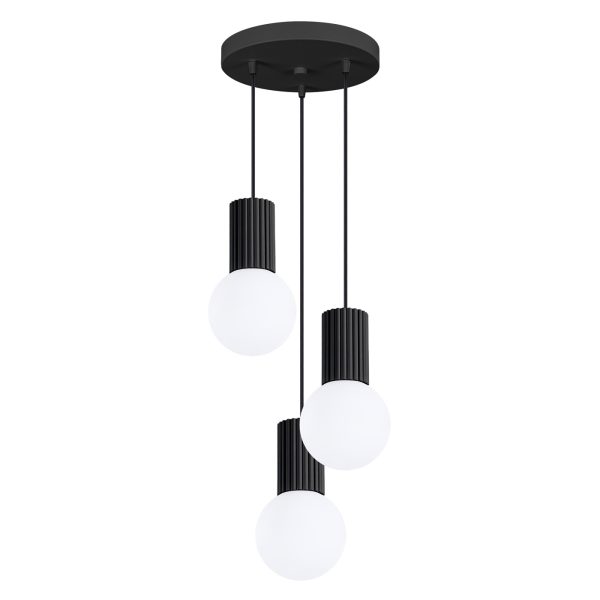 Lampa wisząca HALO 3P czarna SL.1715 - Sollux Lighting