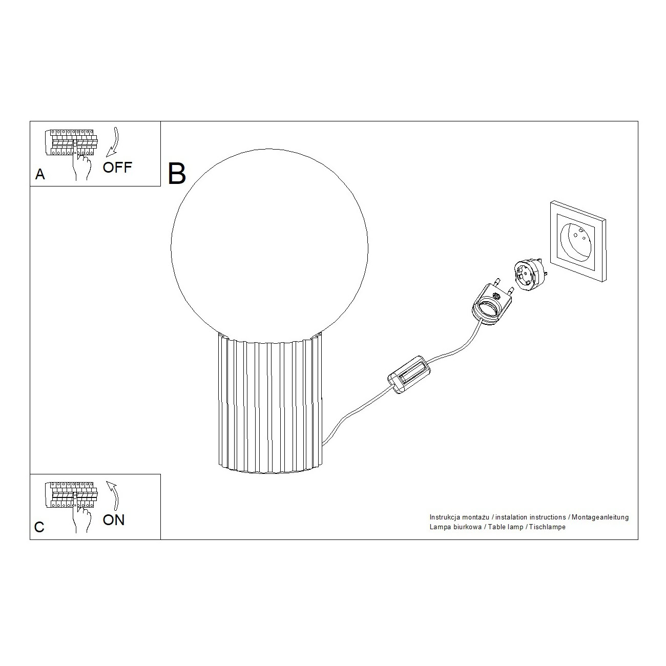 Lampa biurkowa HALO czarna SL.1716 - Sollux Lighting - obrazek 10